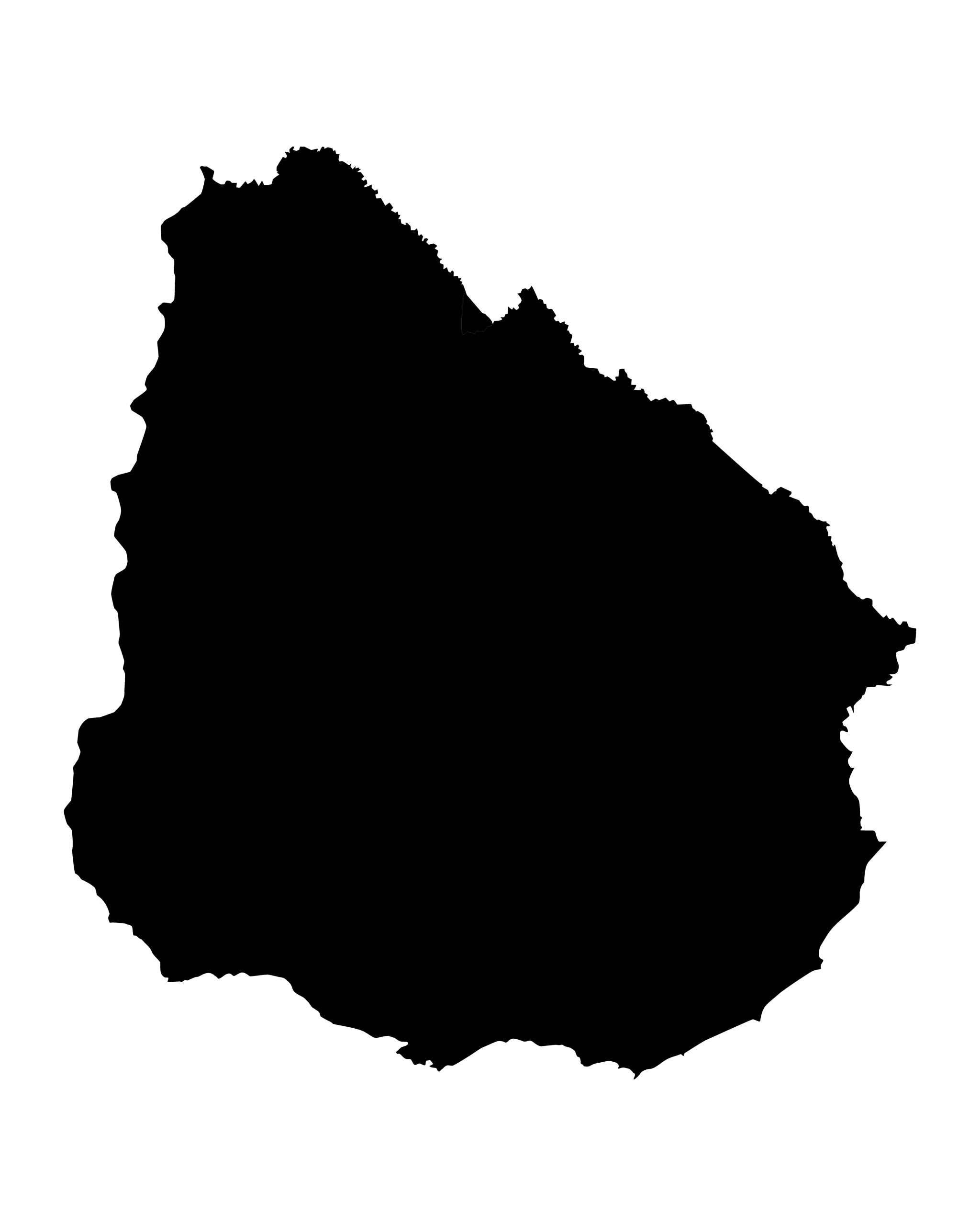 Vecteezy Silhouette Map Of Uruguay 56394222 Scaled