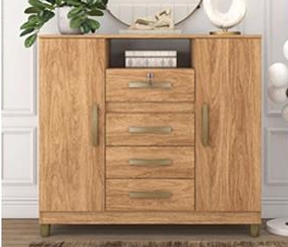 cómoda cajonera 4 cajones 2 puertas mdp